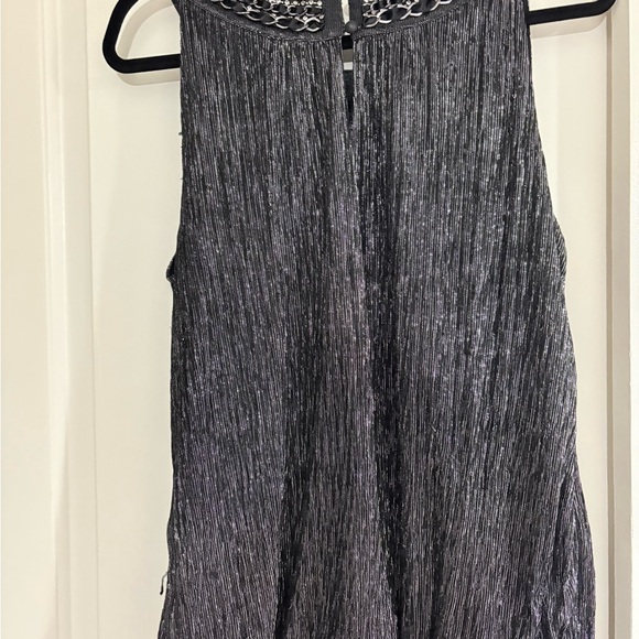 Alfani Textured Gray Tank Top with Chain Detail - Picture 6 of 6